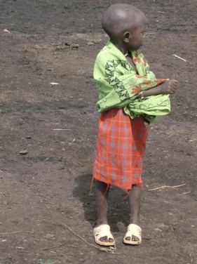 Little girl in Masai Village in Tanzania (Evelyn Harford) 